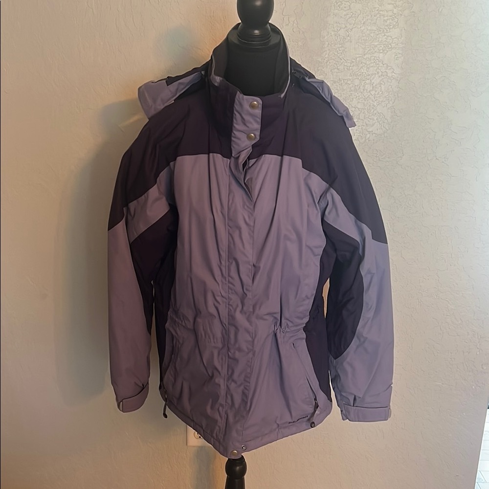 L.L. Bean Purple Ski Jacket Weather-Resistant High Collar